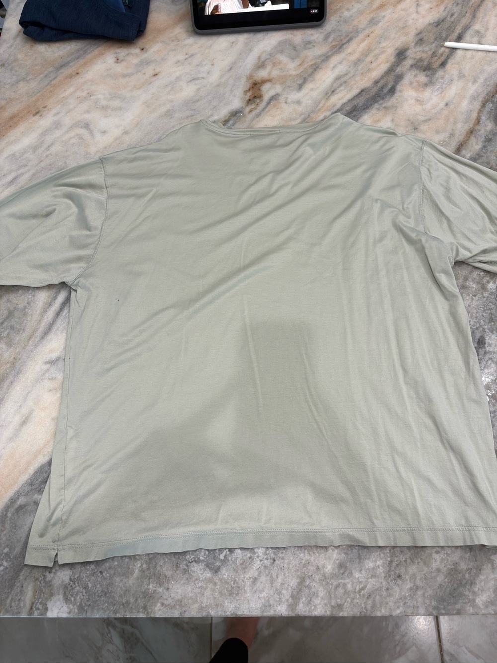 Men's Short-Sleeve Crew Neck T-Shirt in Light Sage - Picture 3 of 8